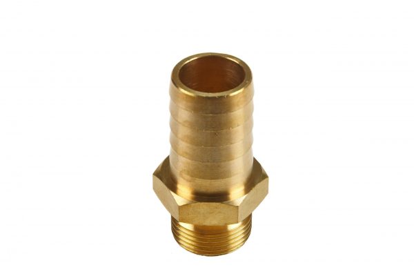 External adaptor brass male 3/4bsp x 20mm hosetail